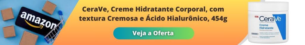 CeraVe, Creme Hidratante Corporal, com textura Cremosa e Ácido Hialurônico, 454g
